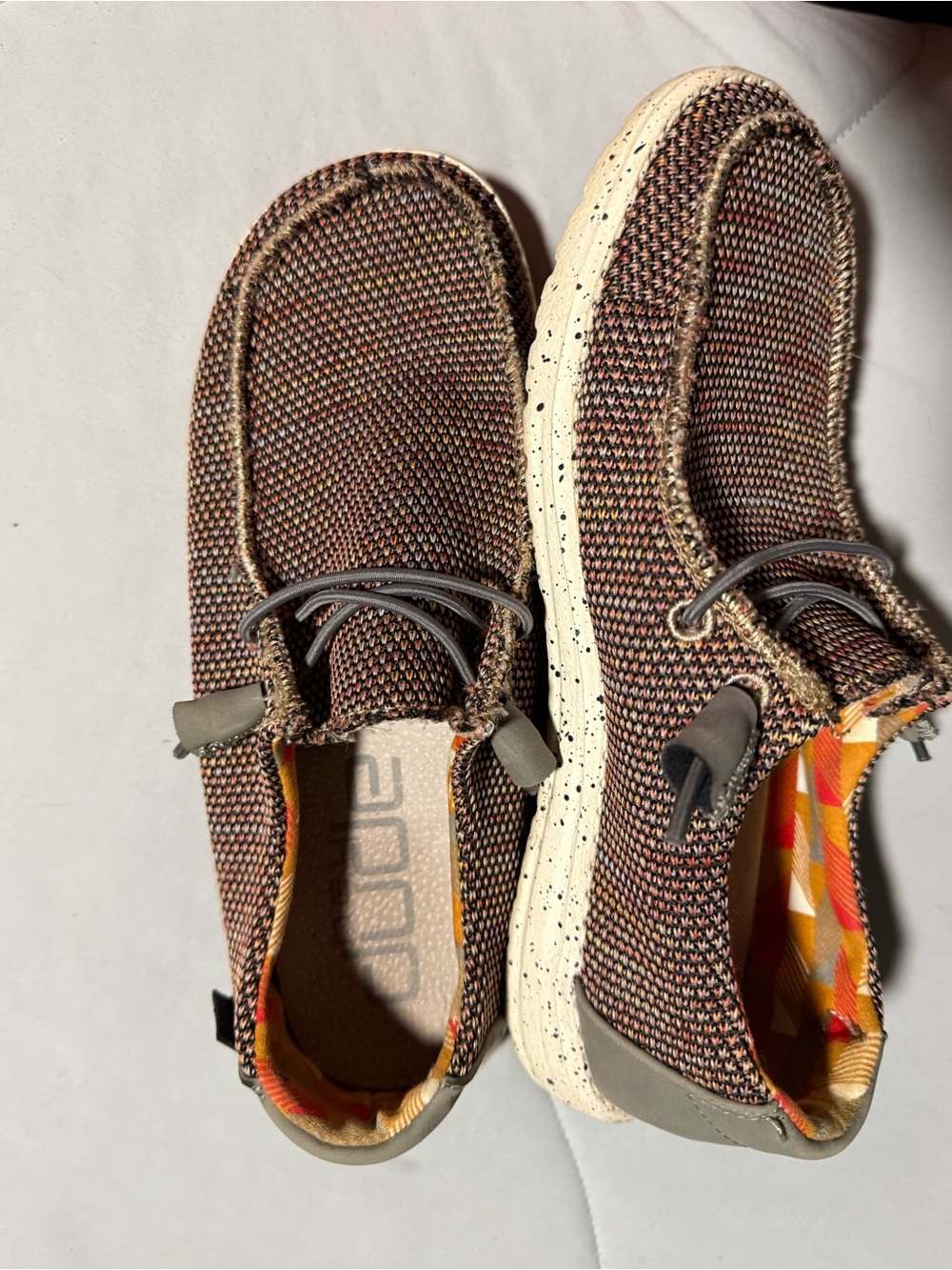 Hey Dude Casual Knit Slip-On Sneakers in Multicolor Tweed